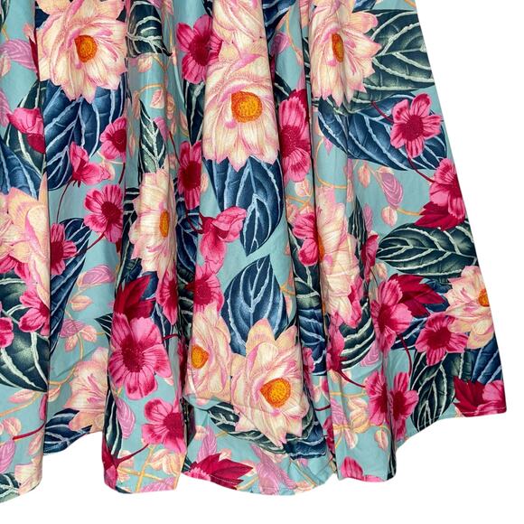 Hell Bunny Fit & Flare Dress Retro Hawaiian - Picture 3 of 9